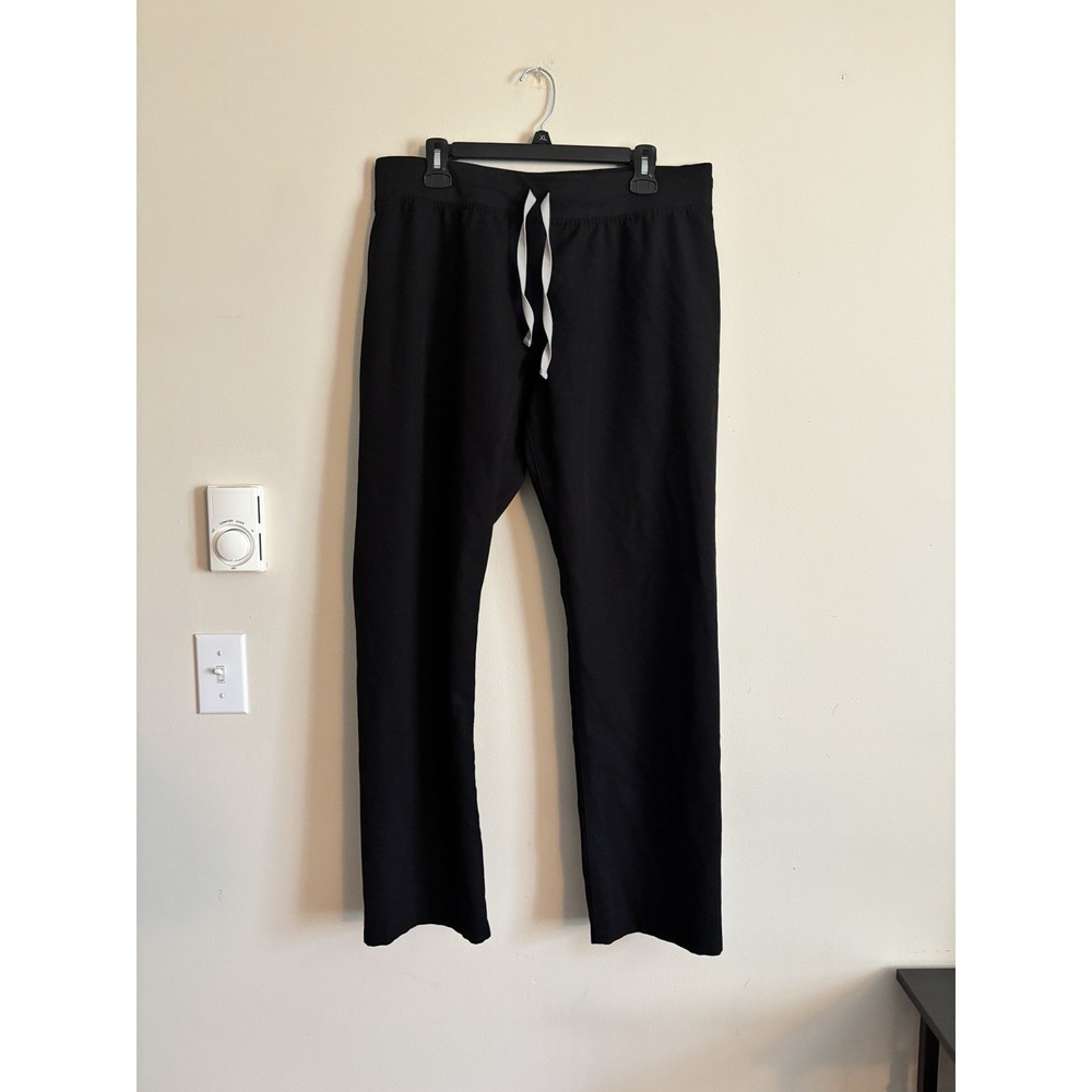 FIGS High Waisted Livingston Scrub Pants Womens Large Black